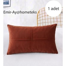 Emir-Ay@hometeks Kapitone Çizgili  Kırlent Kılıfı , Yastık Kılıfı ( Leke Tutmayan Silinebilir Kadife )