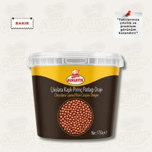 Ovalette Çikolata Kaplı Pirinç Patlağı Draje 1750G | Pasta Süsleme Ürünü - Bakır