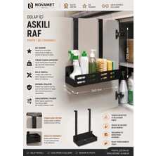Metal Dolap Içi Düzenleyici Raf 36X12 cm Mutfak Kiler Tezgah Altı Raf Organizer