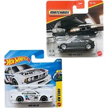 2 Araç Set - Hot Wheels Bmw 635 Csi - Beyaz & Matchbox 1995 Bmw 318TI - Siyah (1/64) JJK00 - JHP20