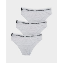 GOST LİRİA - Bare Kadın Slip  3 lü Paket Beyaz