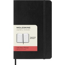 Moleskine 2027 12 Ay Günlük Ajanda Cep Boy 9X14 Cm. Yumuşak Kapak Siyah