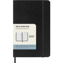 Moleskine 2027 12 Ay Aylık Ajanda Cep Boy 9X14 Cm. Yumuşak Kapak Siyah