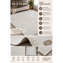 Deniz Kabuğu Modern Desen Krem Rengi %100 Akrilik Halı
