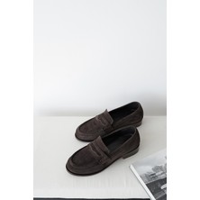 Meral Özgenç Süet Düz Taban Loafer