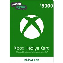 HemenOyun Xbox 5000 Tl Hediye Kartı Bakiye