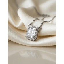 Aytekin Jewelry Işıltılı Klasik Baget Kolye 925 Ayar Gümüş