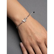 Aytekin Jewelry Taşlı Kelebek Bileklik 925 Ayar Gümüş