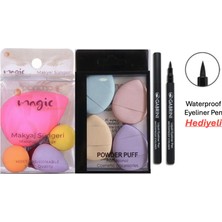 Balera Yumurta Sünger-Makyaj Pufu Waterproof Eyeliner Hediyeli