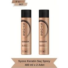 Trendexa Keratin Saç Spreyi, 400 ml x 2 Paket, 3'ü 1 Arada Koruma