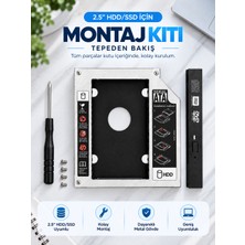 9.5mm Sata SSD HDD Sabit Disk Sürücü Laptop Için Dvd- Adaptörü 2.5 Inç Caddy Rom Katı Hal Sürücü