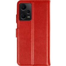 Sh Xiaomi Redmi Note 12 5g Trend S Kapaklı Kılıf - Kırmızı Sh Najmaddin