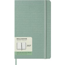 Moleskine 2027 12 Ay Haftalık Ajanda L Boy 13X21 Cm. Sert Kapak Adaçayı Yeşili