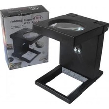 Pileli Store Katlanır Plastık,led Işıklı Test Cıhazı Büyüteç 2.5X90MM
