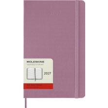 Moleskine 2027 12 Ay Günlük Ajanda L Boy 13X21 Cm. Sert Kapak Majestik Pembe
