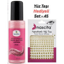 Balera Vücut Losyonu Pembe Simli 125 ml & Yüz Taşı Hediyeli-45