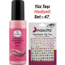 Balera Vücut Losyonu Pembe Simli 125 ml & Yüz Taşı Hediyeli-47