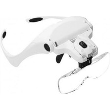 Pileli Store 5 Lens 1.0x3.5x, 2led Işıklı  ile Ayarlanabilir Gözlük BÜYÜTEÇ9892B2