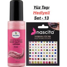 Balera Vücut Losyonu Pembe Simli 125 ml & Yüz Taşı Hediyeli-13