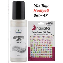Balera Vücut Losyonu Beyaz Simli 125 ml & Yüz Taşı Hediyeli-47