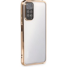 Edntrend Newface Xiaomi Redmi Note 11 Kılıf Razer Lensli Silikon - Gold