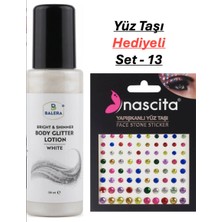 Balera Vücut Losyonu Beyaz Simli 125 ml & Yüz Taşı Hediyeli-13