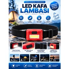 LED Kafa Lambası Güçlü Işık Baş Feneri Ayarlanabilir Kafa Bandı Kamp Outdoor El Feneri