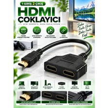 HDMI 1 Giriş 2 Çıkış Splitter Çoklayıcı Kablo Full Hd 1080P Görüntü Dağıtıcı Adaptör Tv Monitör Projeksiyon