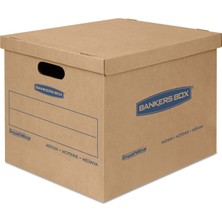 Happy Trend Box Smoothmove Klasik Küçük Taşıma Kutuları, 20'li Paket, Bantsız Montaj, Kolay Taşıma Kolları, 10" x 12" x 15"