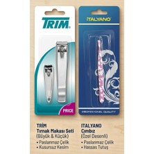 Trim Tırnak Makası Seti + Italyano Cımbız