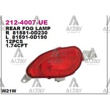 Depo Toyota Yaris 2014 ve Sonrası Arka Sis Lambası Sol 81591-0D190