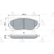 Bosch Toyota Rav4 / Auris 2006-2011 Ön Fren Balatası 04465YZZDY