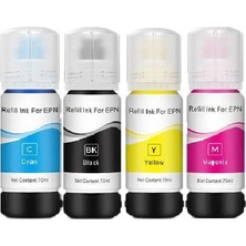 Canonix Epson 103 Muadil Mürekkep 4 Renk 70 ML L3250 L3251 L3252 L3256 L3260 L3266 L3210 L3211 L3150 L3151 L3110 L3111 L5290 L5190 L1210 L1250 L3160 L3350 L3351 L3354 L3356 L3366