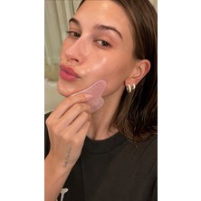 The Longevity Co Doğal Quartz Kalp Gua Sha Yüz Masaj Taşı – Yüz, Boyun ve Çene Bölgesi Için Bakım ve Masaj Aparatı