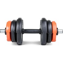 Happy Trend Spor 18 kg (1x 18KG) Dambıl Seti Turuncu Siyah