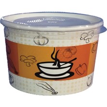 Happy Trend Adet Kapaklı Karton Çorba Kasesi 16 Oz