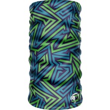 Happy Trend Dijital Desing Seamless +Uv Mavi Renkli Desenli Boyunluk Bandana Buff Saç Bandı Maske Balaklava Toka