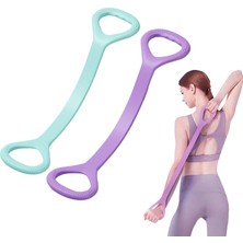 Happy Trend 2 Adet Şekil 8 Direnç Bandı - Kol, Sırt, Omuz ve Tüm Vücut Egzersizleri Için Elastik Fitness Halatı | Yoga, Pilates, Fizik Tedavi ve Evde Spor Salonu Egzersizleri Için Ayak, Bacak, El
