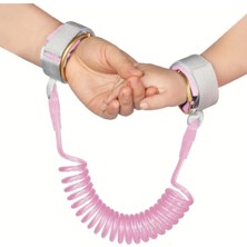 Happy Trend Bebek Kaybolma Önleyici Yürüyüş Emniyet Kemeri Anne Bileklik Kelepçes Güvenlik Bilekliği Pembe Renk