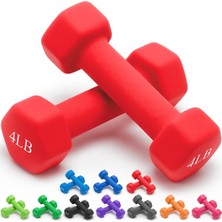 Happy Trend 2'li Neopren Dambıl Seti ile Uyumlu 10 Renk Seçeneği, 1-15 Lb, Kaymaz, Yuvarlanmaz, Altıgen Şekil