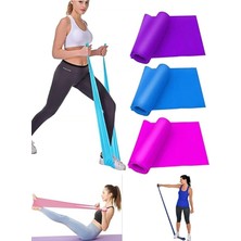 Happy Trend Egzersiz Yoga Spor Direnç Bandı, 90X7,5 Cm, Mavi