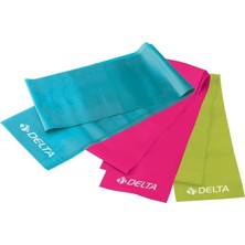 Happy Trend Elite Deluxe Pilates Egzersiz Bandı, 3'lü, Mavi/pembe/yeşil