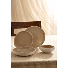 Perotti Roma Beige 24 Parça 6 Kişilik Porselen Yemek Takımı