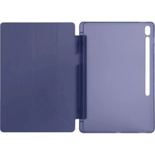 Mey Ithalat®  iPad Pro 13 (2024) Kılıf Kalemlikli Hugo Tablet Kılıfı - Lacivert