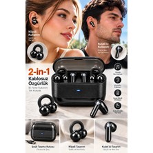 My Best Store 4 Kulaklıklı 2’si 1 Arada Kablosuz Bluetooth Kulaklık Klipsli Kulak Içi Siyah