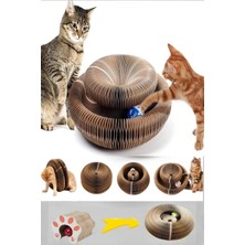 Happy Trend Akordiyon Kedi Tırmalama Oyuncağı, Katlanabilir Catnipli Akordeon Tasarım, Çıngırak Toplu Zeka Geliştirici Oyuncak, Dayanıklı Mukavva, Ev Içi Tırmalama ve Etkileşimli Oyun Ürünü