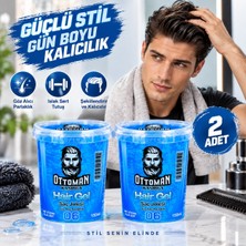 BURADABULDUN Ottoman Kasırga Hair Gel Islak Sert Saç Jölesi 150 ml Mavi Güçlü Tutuş Parlak Görünüm 2 Adet
