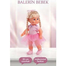 Farbu Oyuncak Balerin Bebek 36 cm Kutulu Örgülü Saçlı Eğitici ve Eğlenceli Kafası Et Oyuncak Bebek
