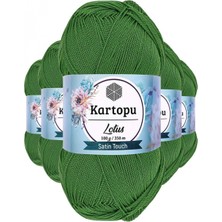 Pileli Store 5 Adet Lotus Bikini Büstiyer Bluz Örgü Ipi  K486 Çam Yeşili