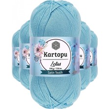 Pileli Store 5 Adet Lotus Bikini Büstiyer Bluz Örgü Ipi  K537 Bebe Mavi